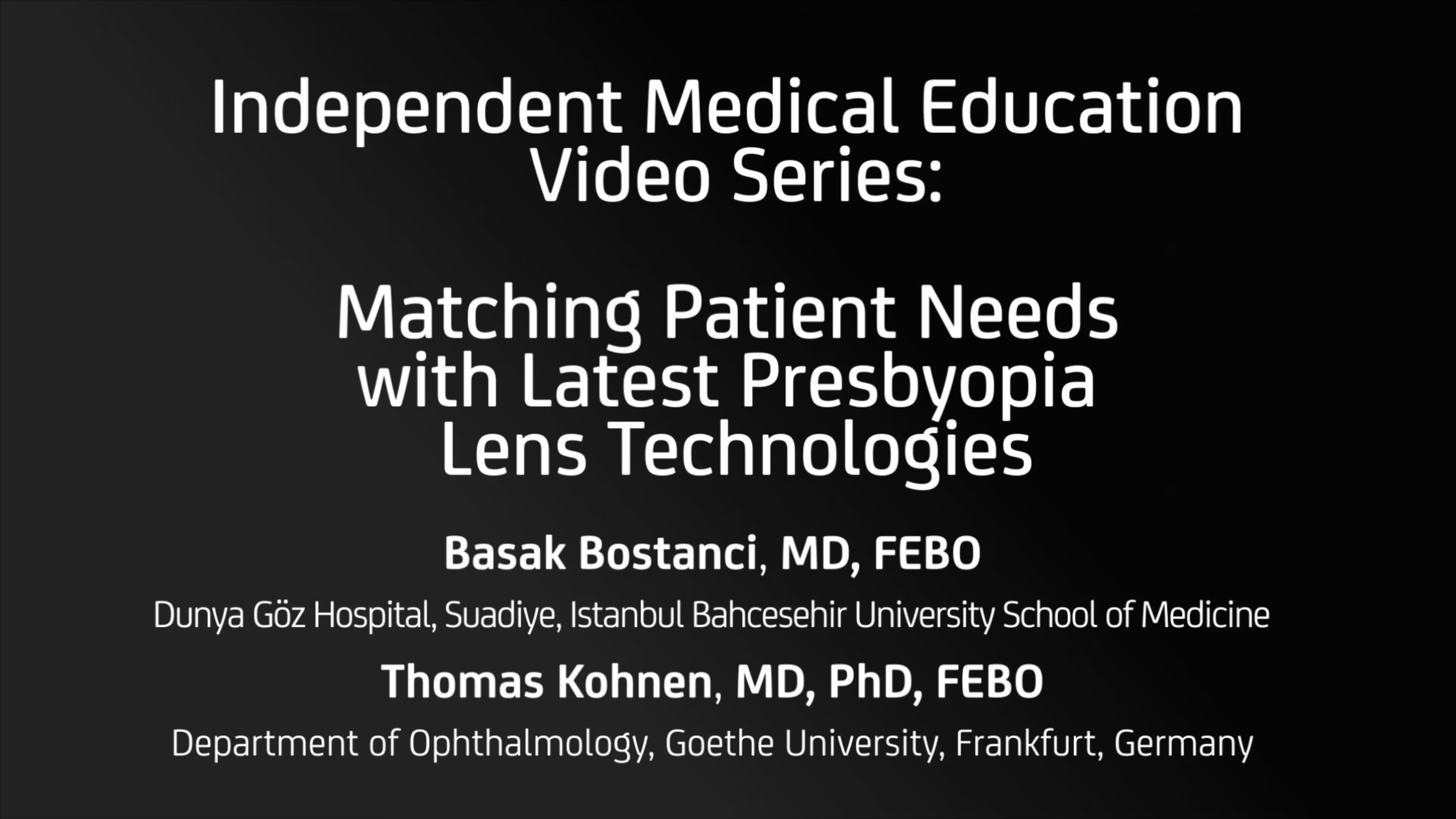 IME Expert Podcast: Matching Patient Needs with Latest Presbyopia Lens Technologies