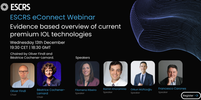 ESCRS eConnect webinar: Evidence based overview of current premium IOL technologies