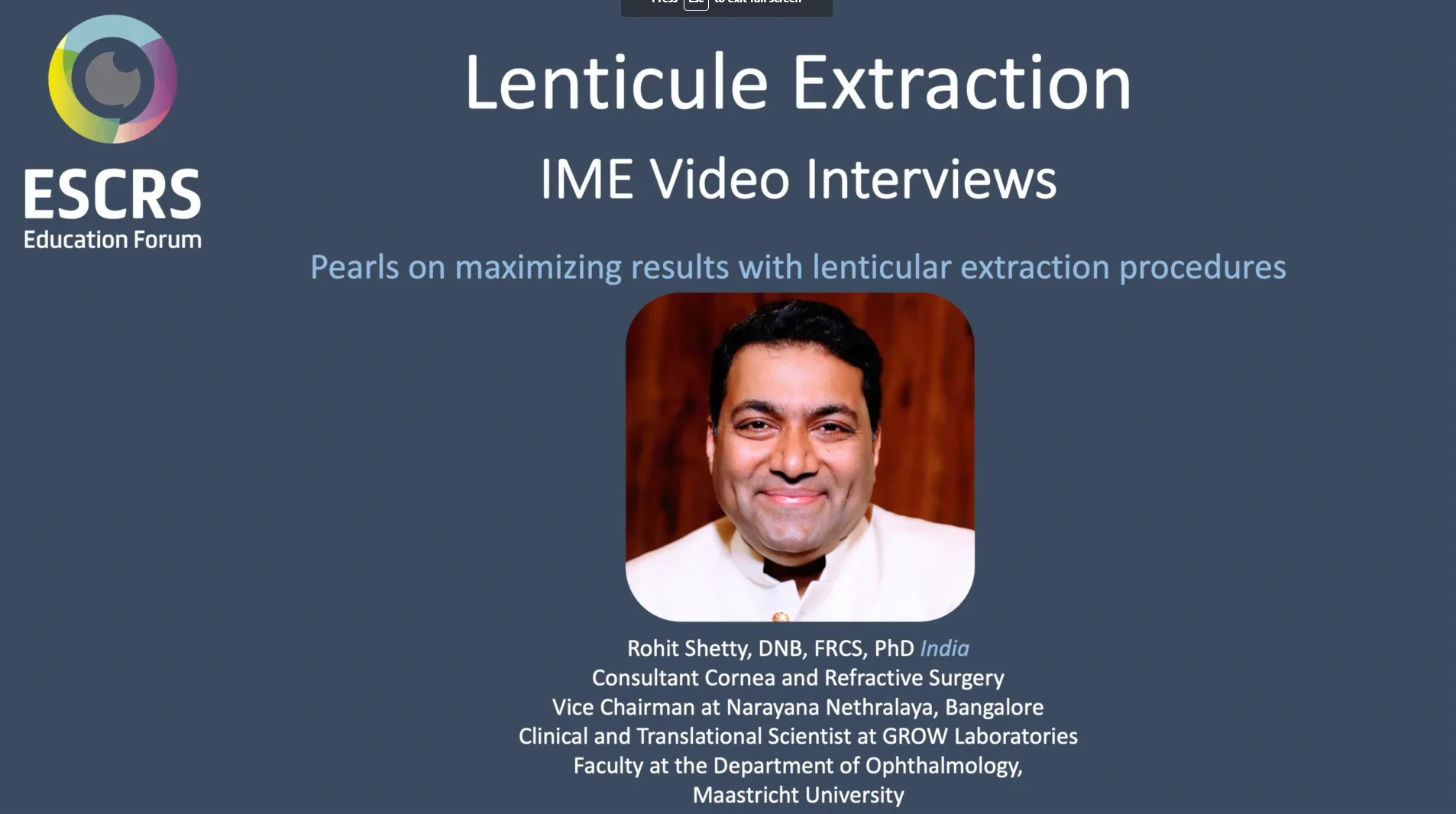 Podcast Interviews: Lenticule Extraction - Rohit Shetty 