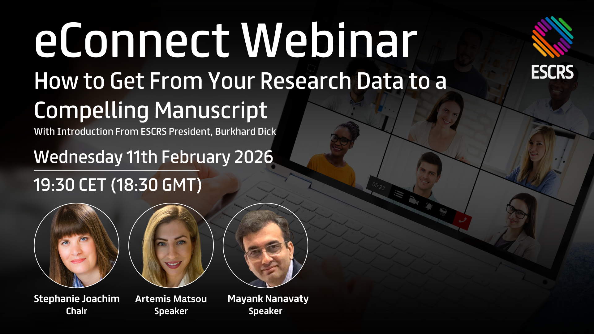 ESCRS eConnect Webinar - How will you turn your research data into a compelling manuscript