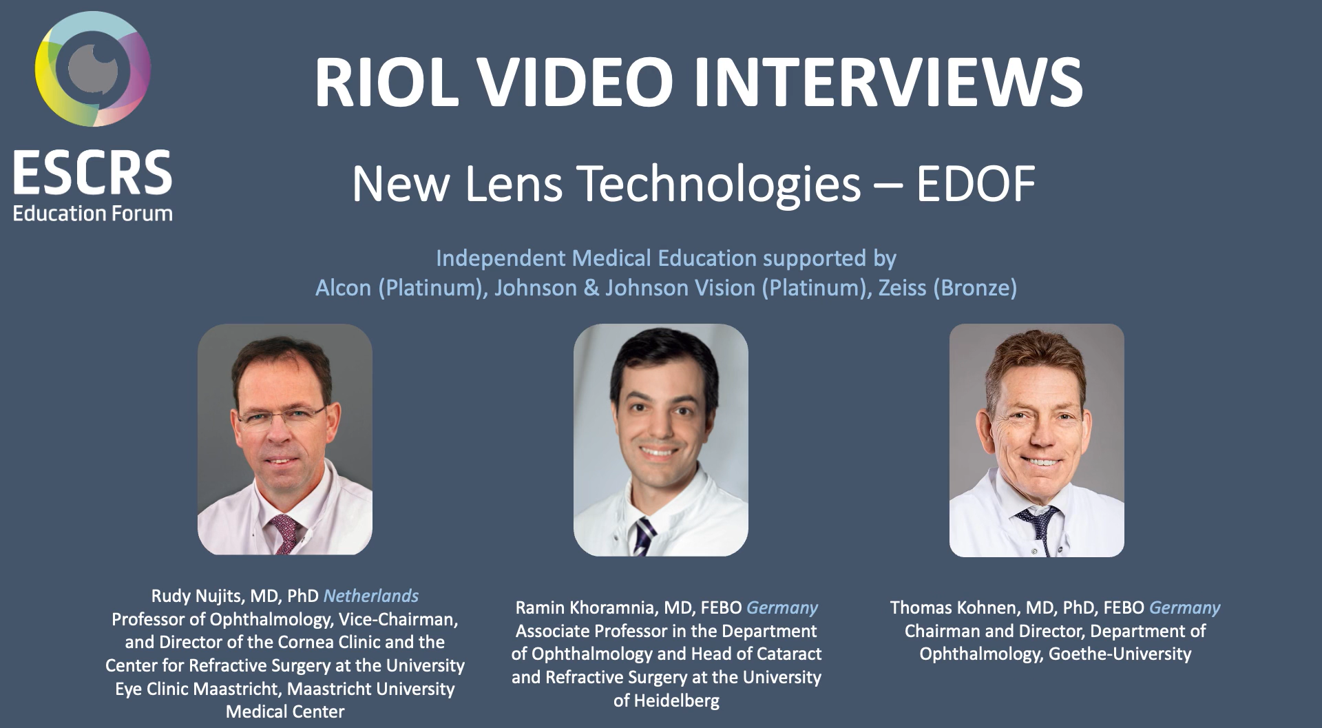 RIOL Podcast: New Lens Technologies - EDOF