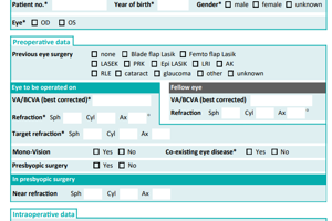 System Form Example – Refractive Surgery Form